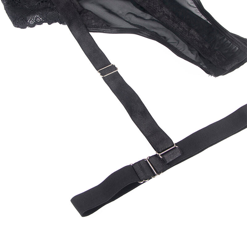 Teddy Dentelle Jarretières Anneaux de Jambe Coupe Slim Noir L/XL - Subblime