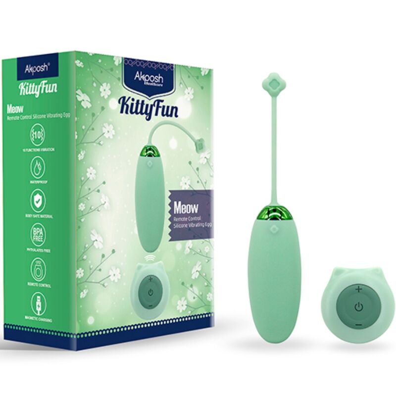 Oeuf Vibrant Télécommandé Kitty Fun - 10 Modes Silicone - Armony