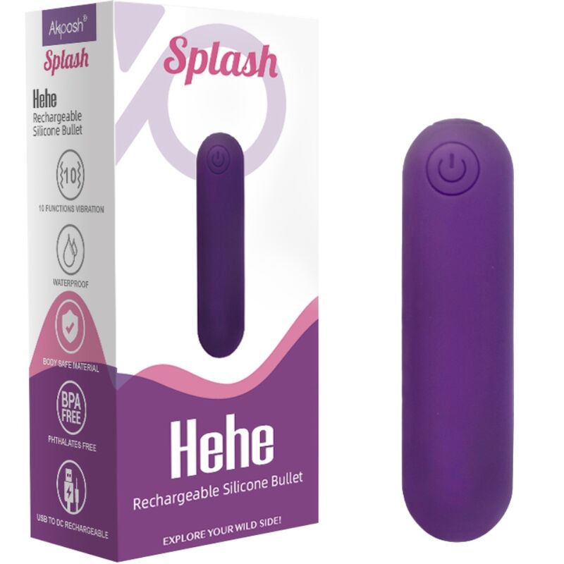 Vibromasseur Bullet Splash Haha - 10 Modes Silicone Étanche - Armony