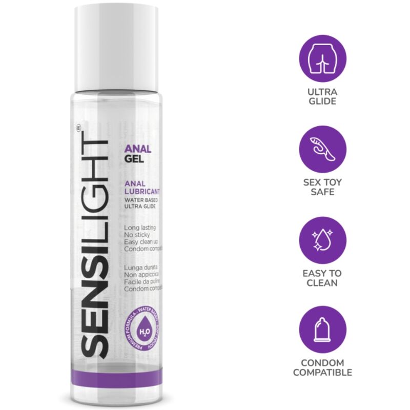 Lubrifiant Anal Sensilight - Base Eau Doux et Glissant - Intimateline