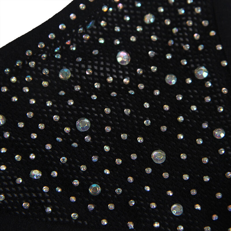 Bodystocking Résille Diamants Fantaisie avec Gants Intégrés - Subblime
