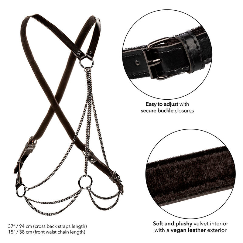Harnais BDSM Multichaîne Euphoria Premium Ajustable Body Bijou - CalExotics