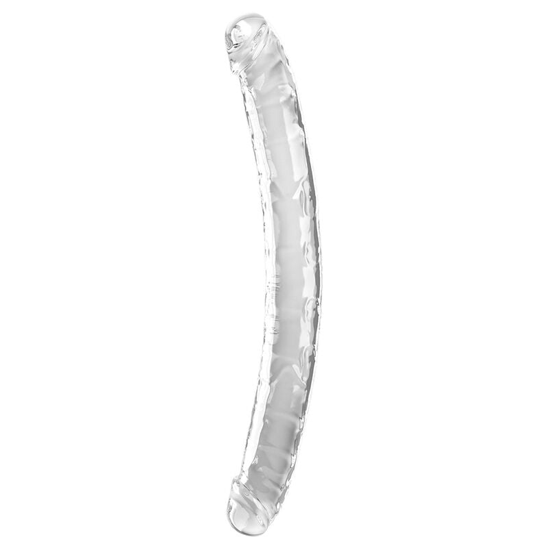 Double Gode Réaliste Double Trouble Transparent - King Cock