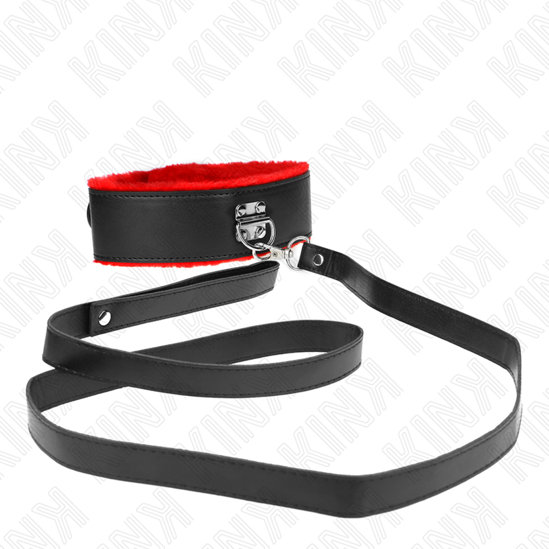 Collier BDSM et Laisse en Cuir Ajustables 40-48 cm - Kink