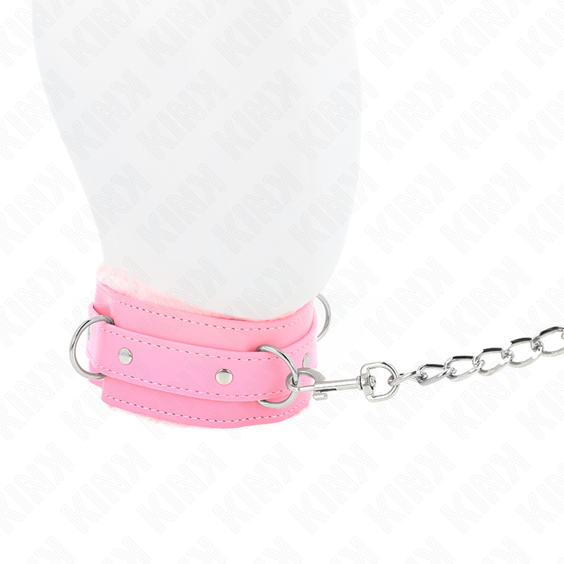 Collier BDSM avec Laisse Métallique 65 cm Réglable 36-42 cm - Kink