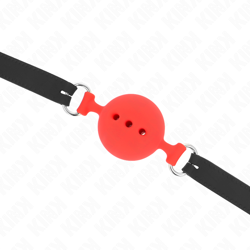 Bâillon Ball Gag Silicone 4 cm Sangle Ajustable 35-51 cm - Kink