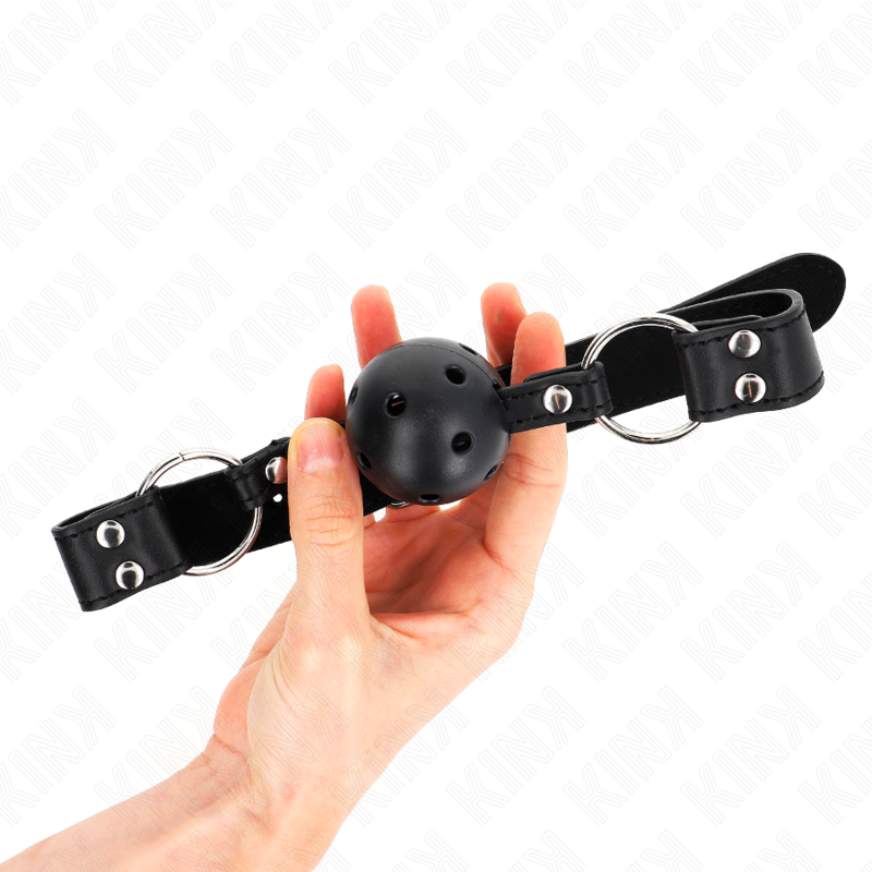 Bâillon BDSM Respirant Double Rivet Réglable - Kink
