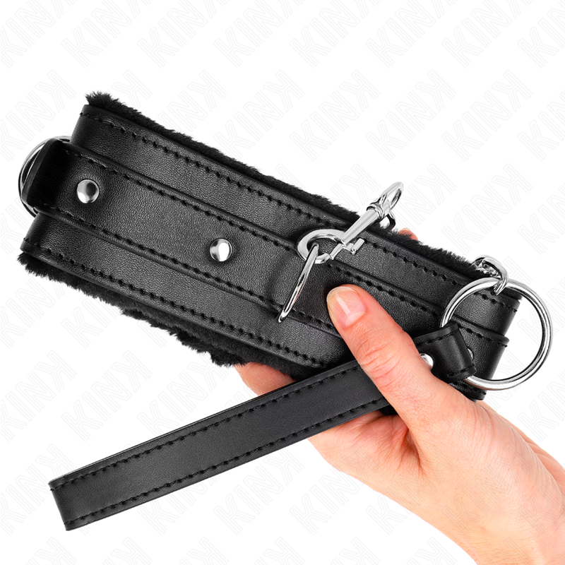 Collier BDSM avec Laisse Métallique 65 cm Réglable 36-42 cm - Kink
