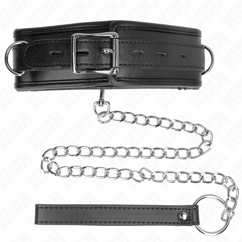 Collier BDSM Cuir Éponge Bracelet Réglable 37-54 cm - Kink