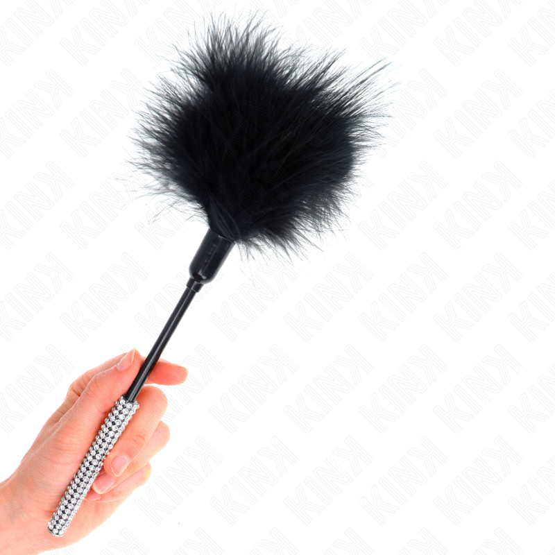 Plumeau Érotique Manche Strass Plumes Douces - Kink