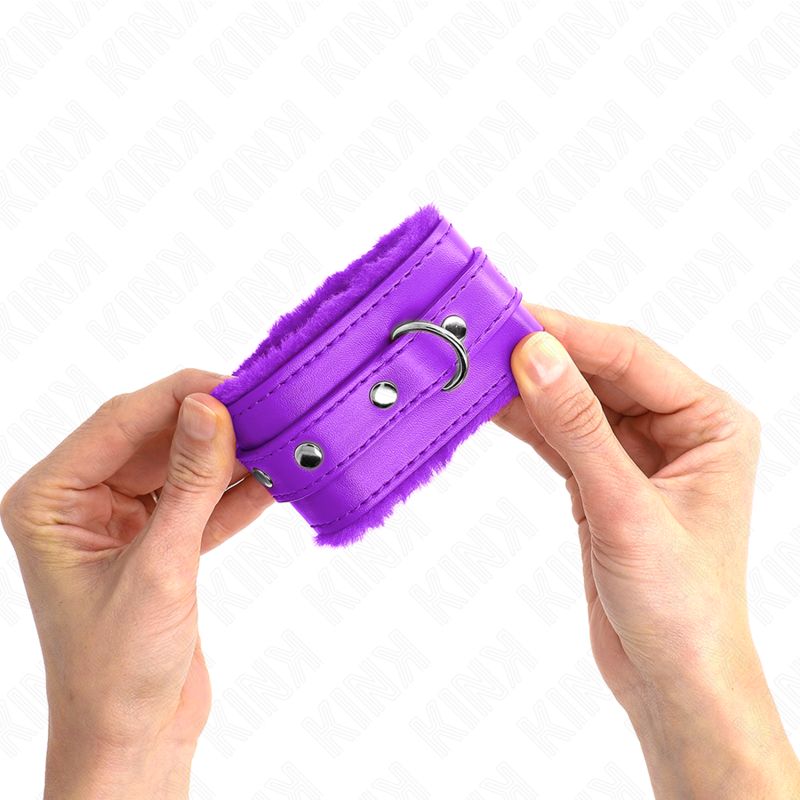 Menottes BDSM Premium Kink Doublées Fourrure - Ceinture Réglable
