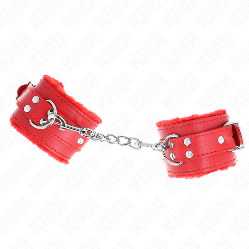 Menottes BDSM Fourrure Douce- Ceinture Réglable 17-29 cm - Kink