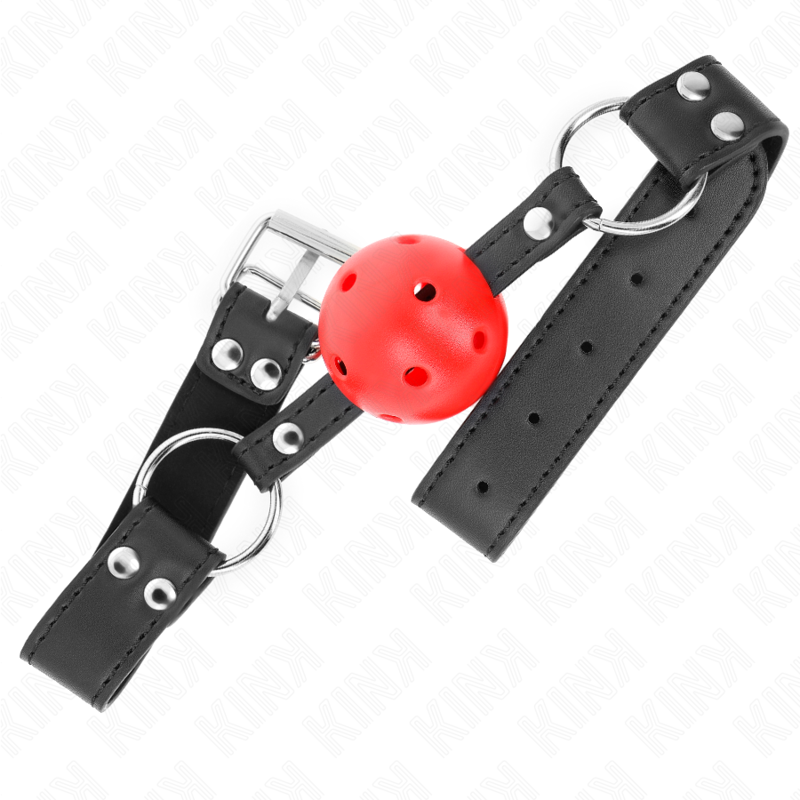 Bâillon BDSM Respirant Double Rivet Réglable - Kink
