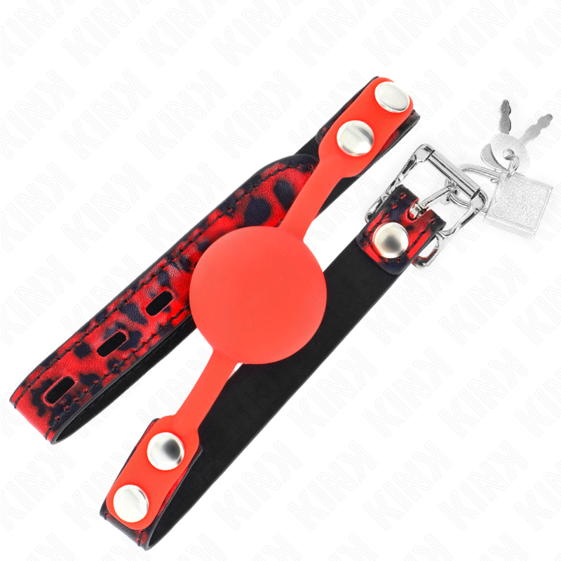 Bâillon Boule Modèle 1 Silicone 4 cm Sangle Verrouillable - Kink