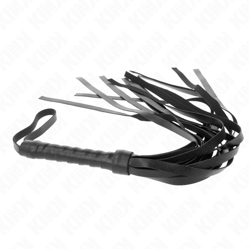 Fouet BDSM Simple Manche Bois Lanière Cuir 45 cm - Kink