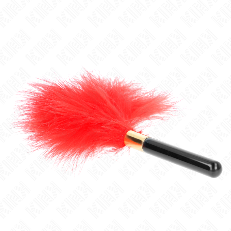 Plumeau Érotique Plumes Manche Métal Doré 18 cm - Kink
