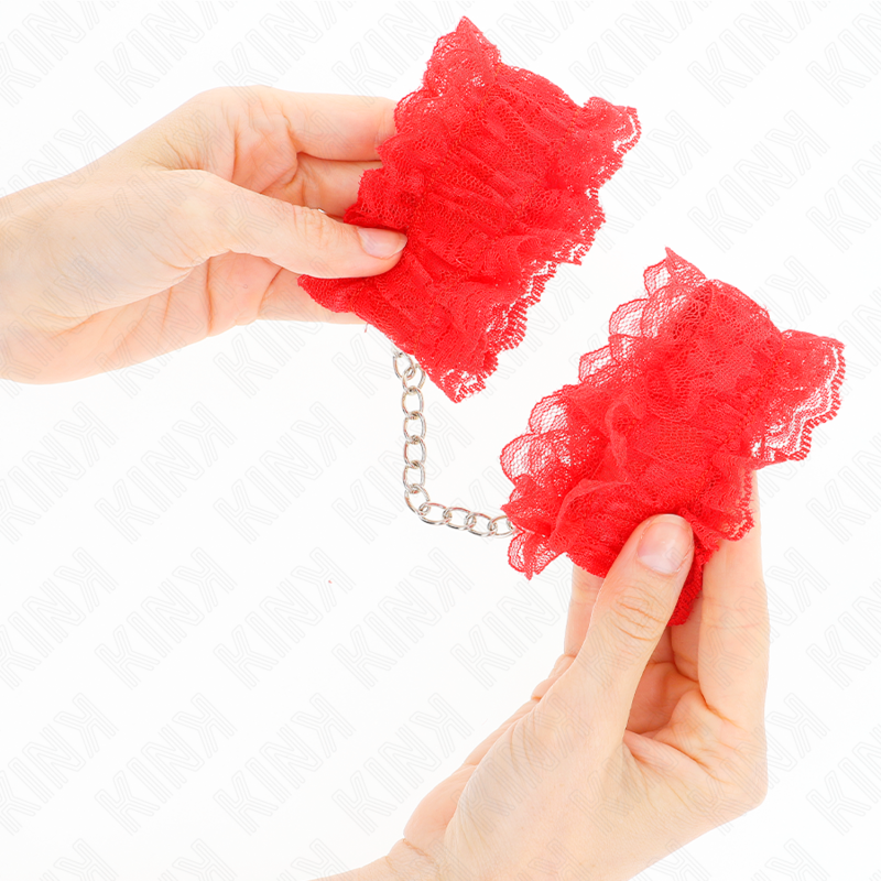 Menottes Poignets BDSM Dentelle Élastique Confortables 2 Coloris - Kink