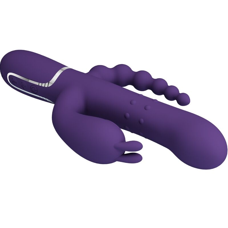 Vibromasseur Triple Cammy 4 en 1 Vaginal Clitoridien Anal - Pretty Love