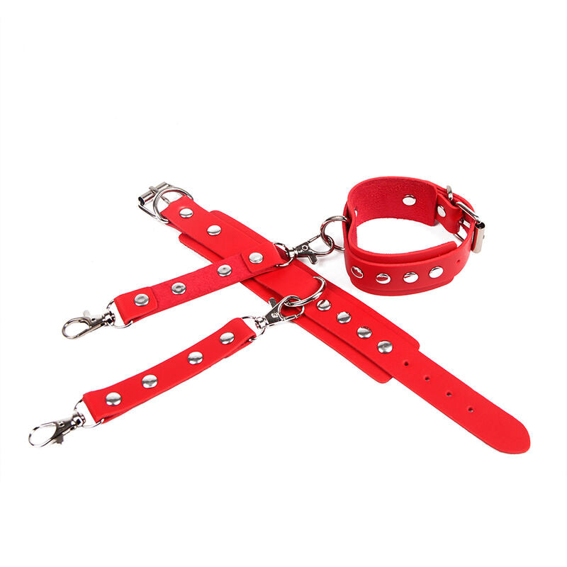 Menottes et Ceinture de Bondage Cuir Vegan Ajustables - Subblime