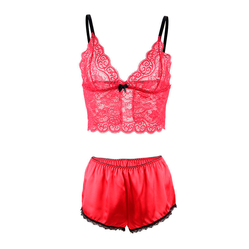 Nuisette Satin Soie et Dentelle + Culotte Assortie - Subblime