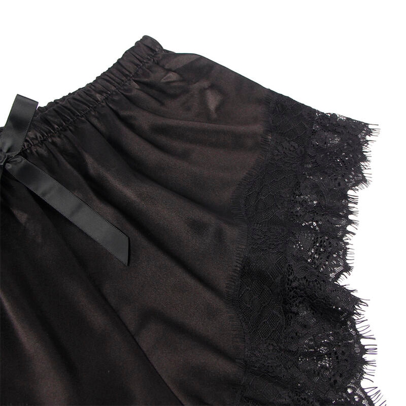 Ensemble Nuisette Satin et Pantalon Dentelle 2 Pièces - Subblime