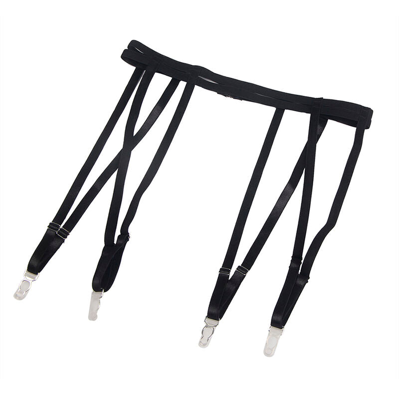 Body Sexy Porte-Jarretelles Intégré Nylon Stretch Noir - Subblime