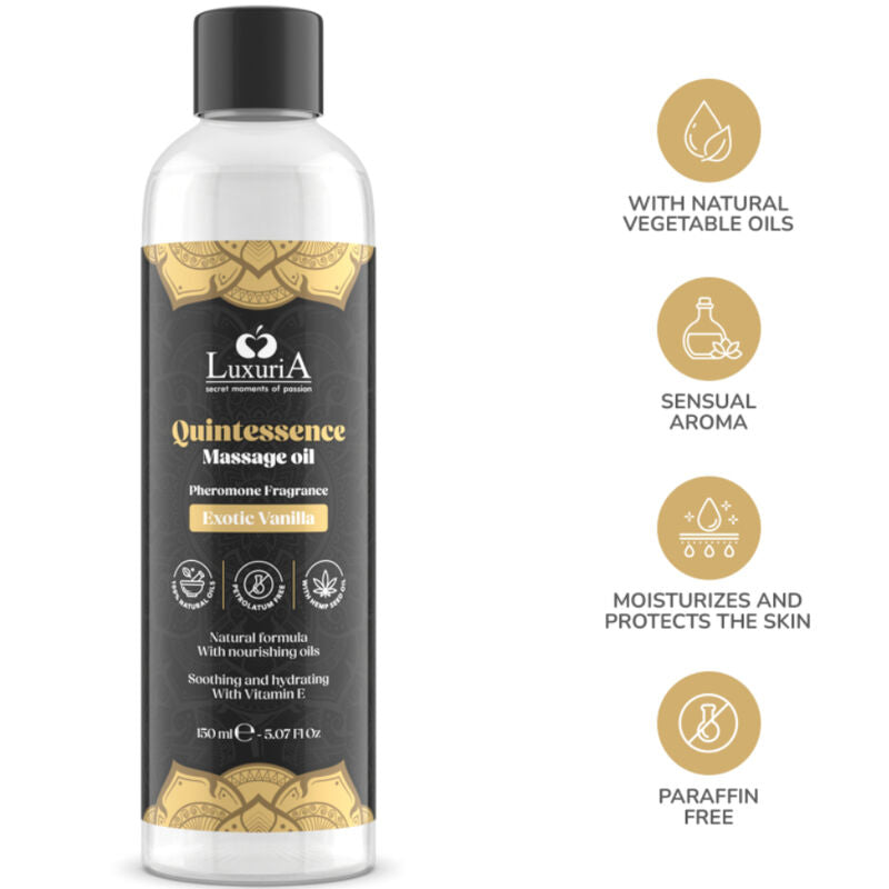 Huile de Massage Comestible Luxuria Aromatisée  - Intimateline