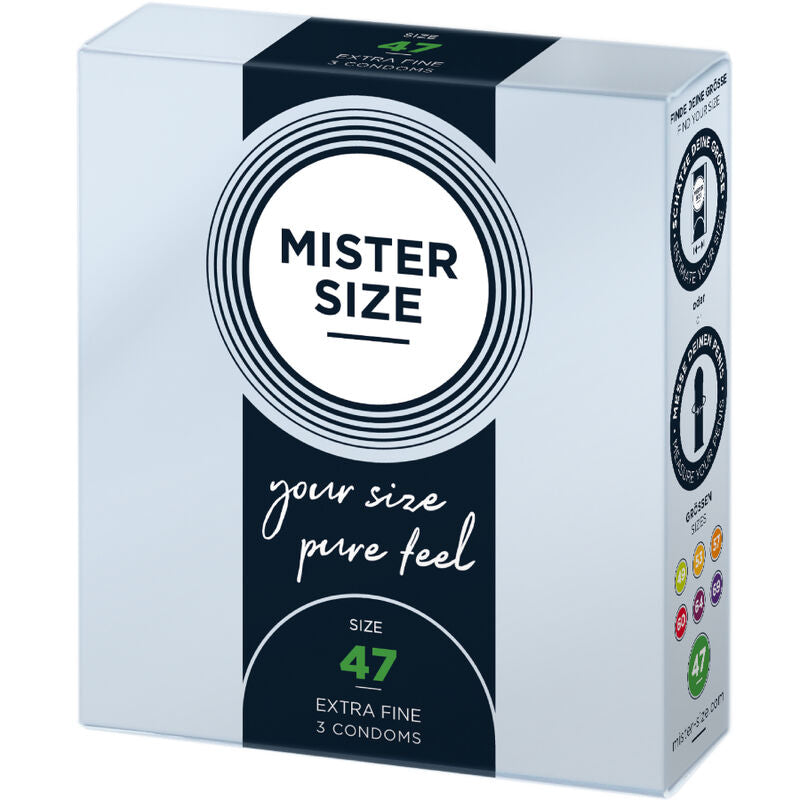 Préservatifs Mister Size - Taille du M au XXXL - Ultra Fin