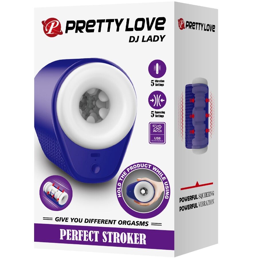 Masturbateur Vibrant 5 Modes Silicone Rechargeable - Pretty Love