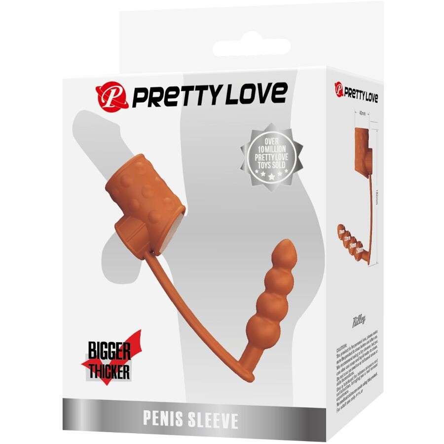 Cockring avec Plug Anal Intégré Souple Étanche - Pretty Love