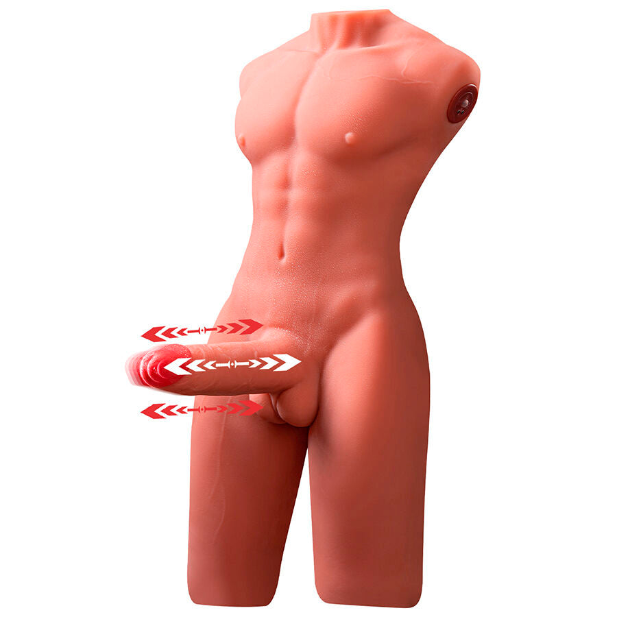 XISE - JASON DEMI-CORPS TORSE MASCULIN RÉALISTE AVEC MOUVEMENTS DE POUSSÉE ET DE VIBRATION 55 CM