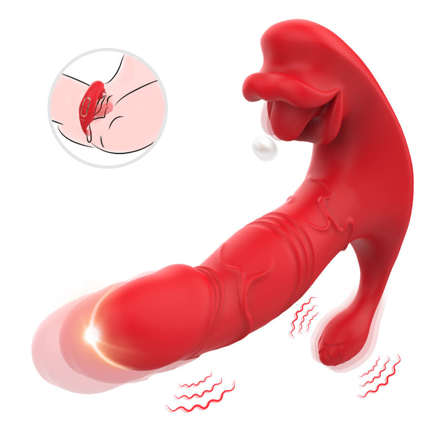 ARMONY - VIBRATEUR ANAL CULOTTE STIMULATEUR POINT C ET G TÉLÉCOMMANDE ROUGE