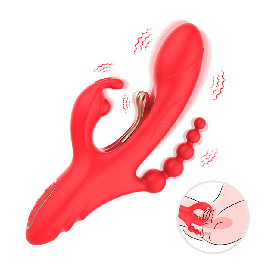 ARMONY - STIMULATEUR DE POINT G ET DE CLITORIS VIBRATEUR ROUGE