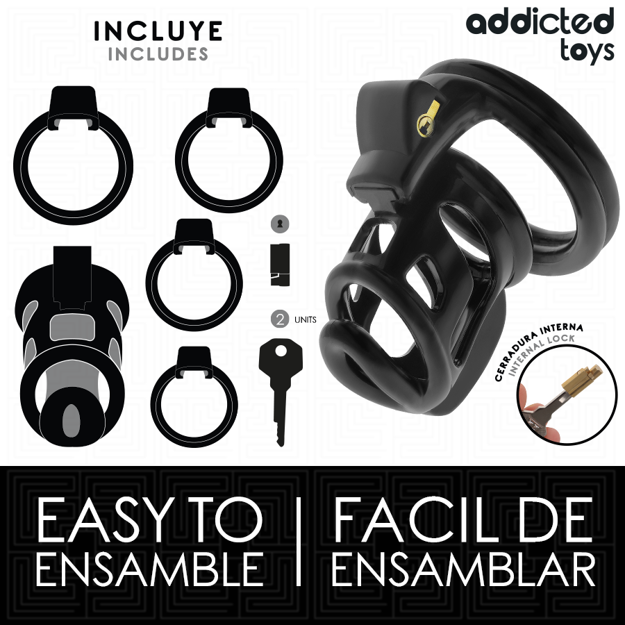 ADDICTED TOYS LOCKED - CAGE À PÉNIS GILDEN CAGE 8,5 CM