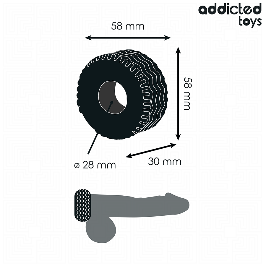 ADDICTED TOYS - ANNEAU PÉNITENSIF EXTRA ÉPAIS