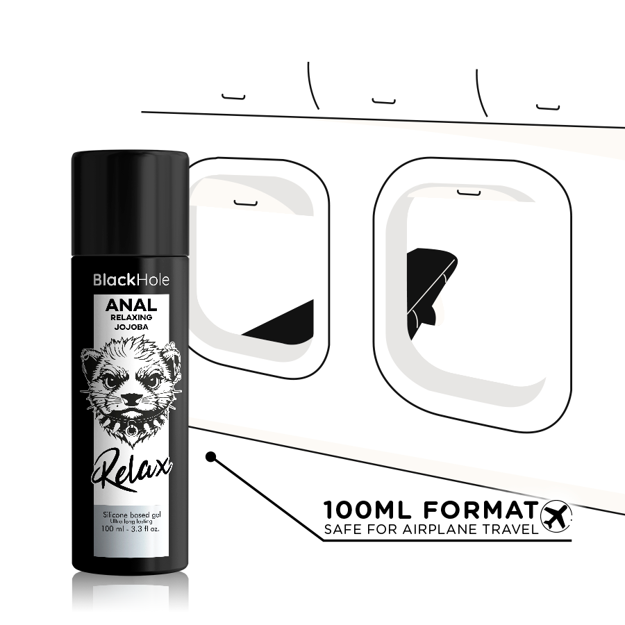 Gel Relaxant Anal au Jojoba Base Silicone Longue Durée - Black Hole