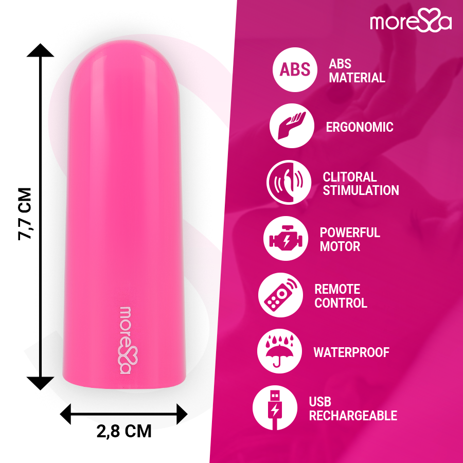 Vibromasseur Télécommandé Nix Portable Culotte - Silicone IPX7 - Moressa