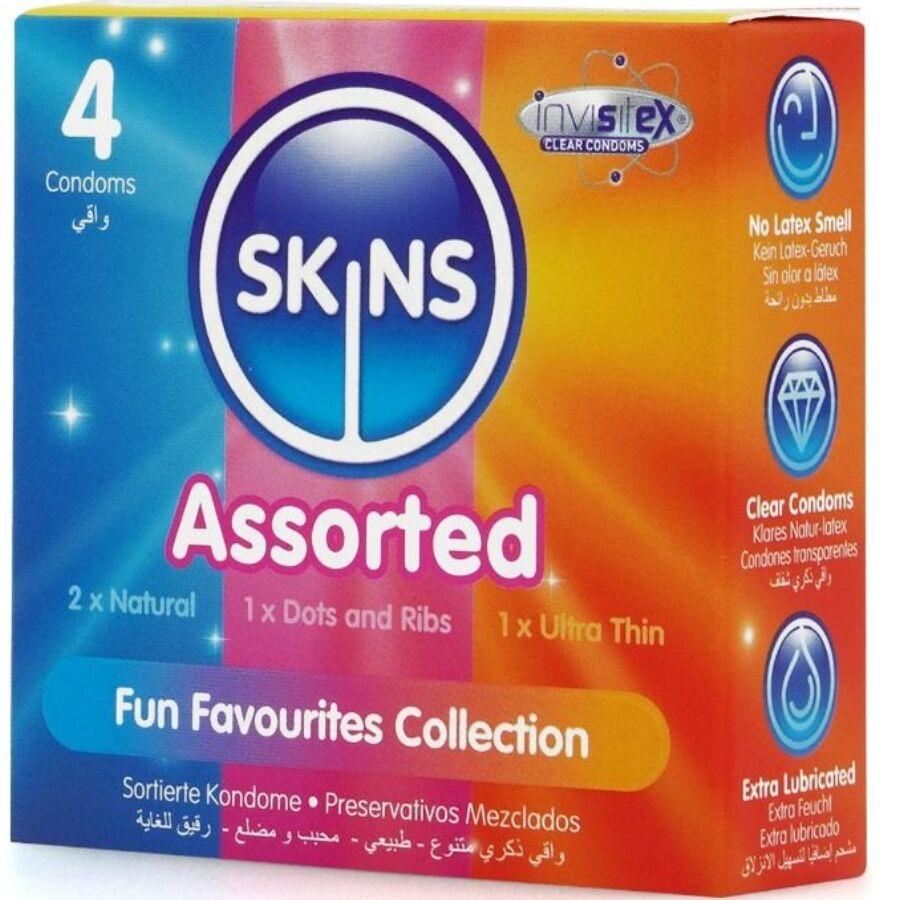 Préservatifs Skins Assortis - Natural Texturés Ultra Fin Variés