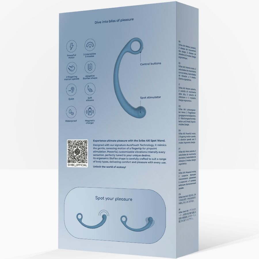Vibromasseur Wand Axi Tête Flexible AuraTouch Silicone - Snail Vibe