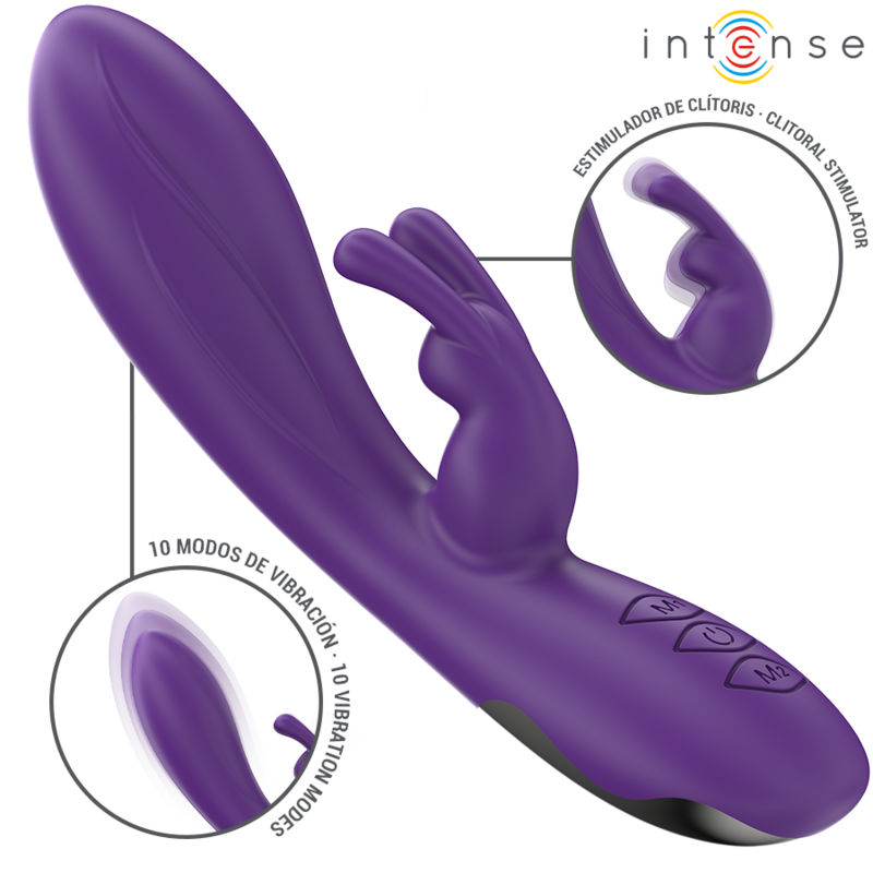 Vibromasseur Rabbit Randall 10 Modes Silicone Rechargeable - Intense