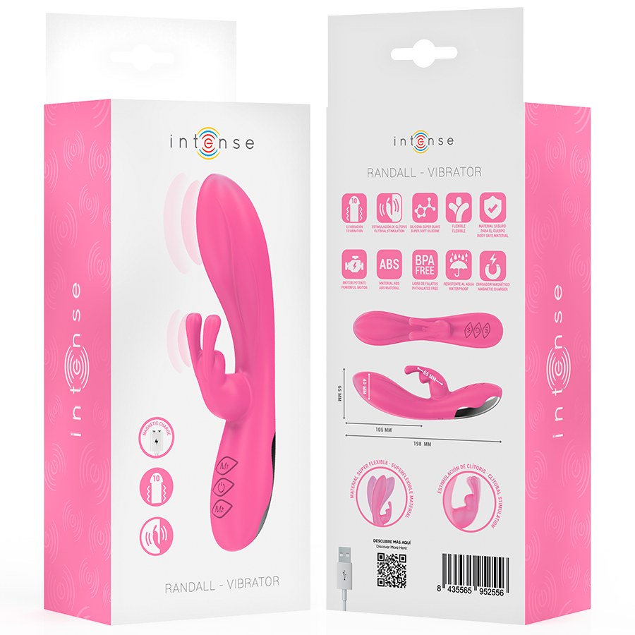 Vibromasseur Rabbit Randall 10 Modes Silicone Rechargeable - Intense