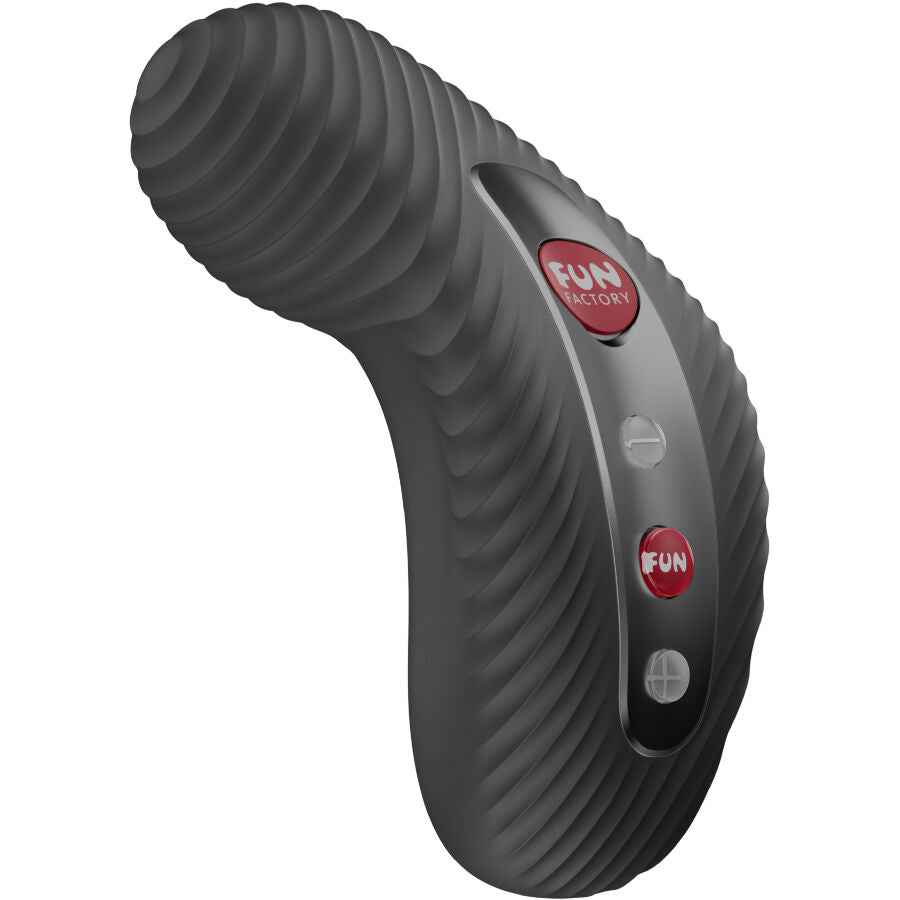 Vibromasseur clitoridien Laya III noir de Fun Factory vu de trois quarts