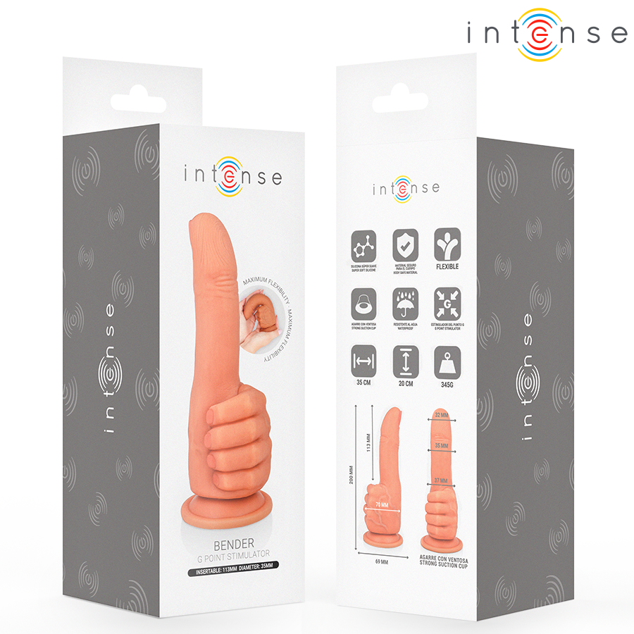 INTENSE - BENDER STIMULATEUR POINT G MAIN FLEXIBLE 11,3 CM