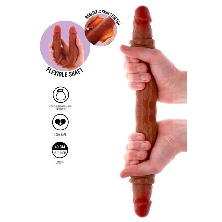 Double Gode Silicone 35 à 46 cm Réaliste Souple - Get Real