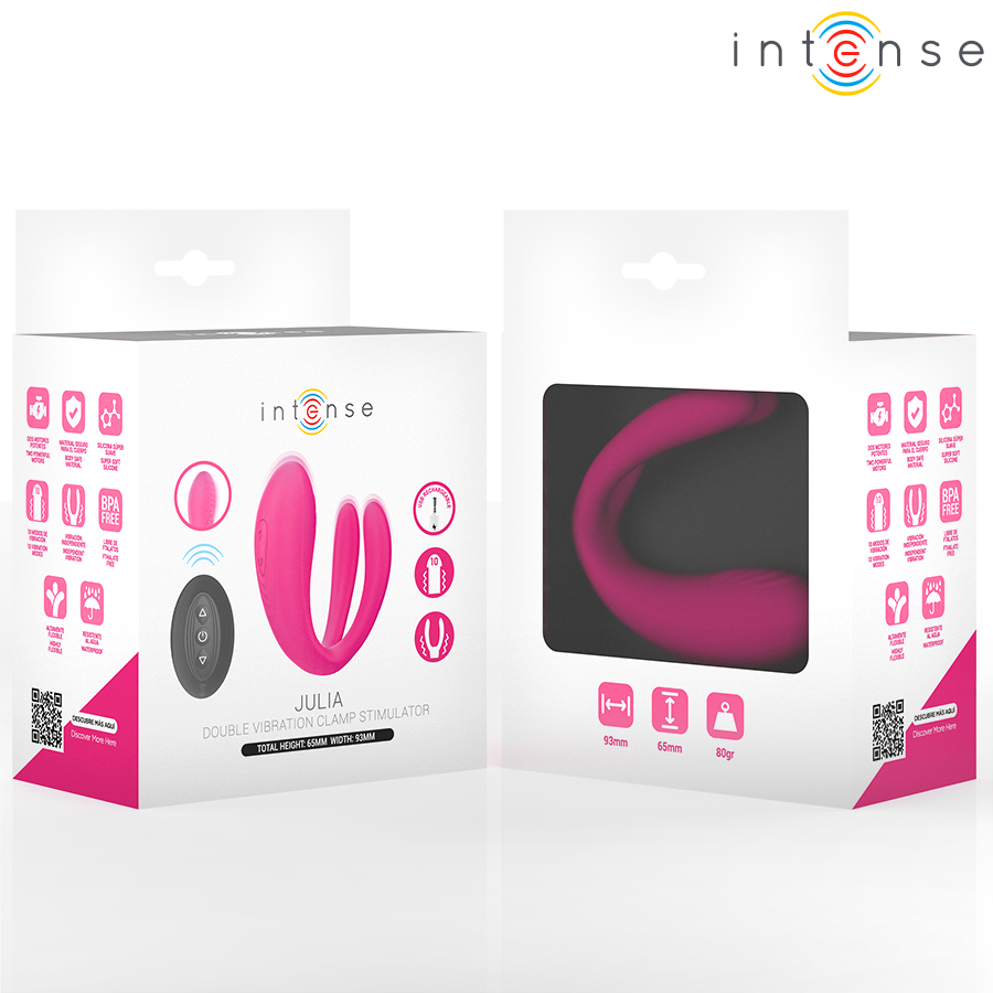 INTENSE - JULIA DOUBLE VIBRATEUR À PINCE STIMULATEUR AVEC TÉLÉCOMMANDE
