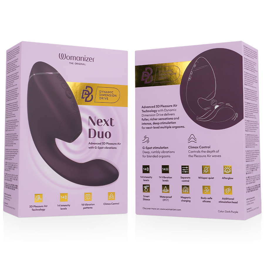 Womanizer Double Duo Next 3D Pleasure Air Point G 14 Intensités
