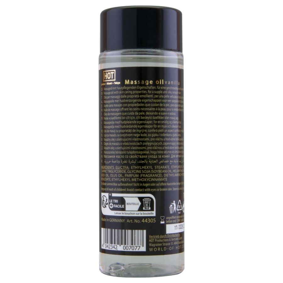 Huile de Massage Sensorielle au Jasmin Parfum Envoûtant 100 ml - Hot