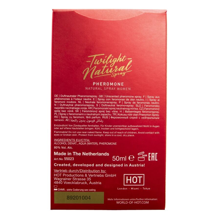 Parfum aux Phéromones Twilight pour Femme 2 Contenances - Hot