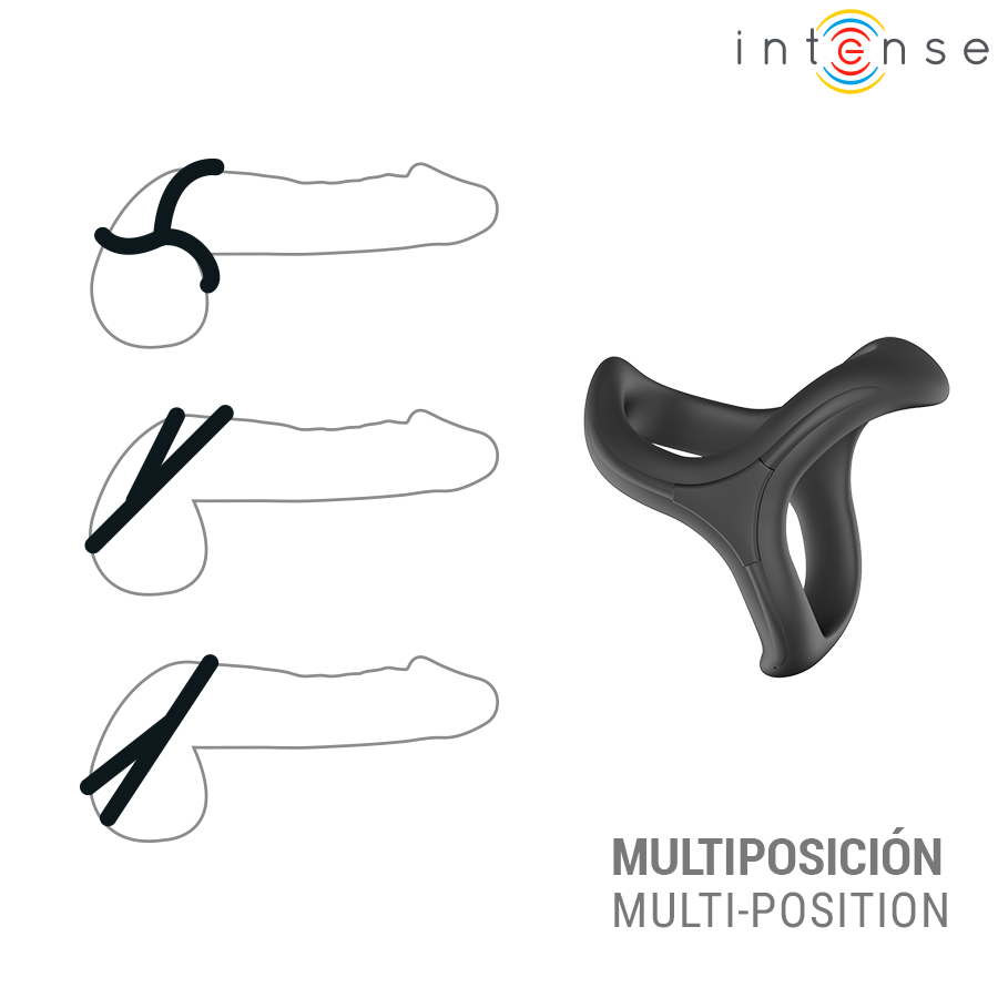 Cockring Triple Anneau Alfie Structure Incurvée Souple - Intense