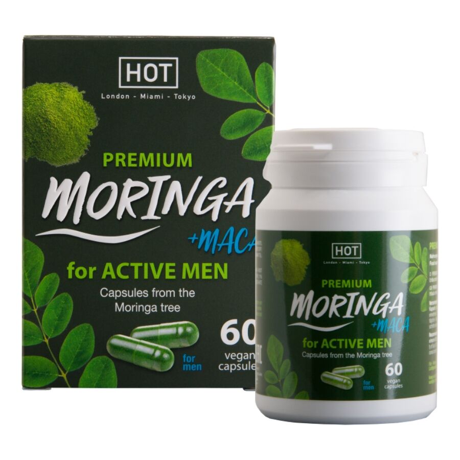 Complément Alimentaire Vitalité Masculine Moringa & Maca 60 Capsules - Hot
